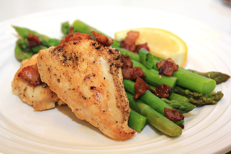Chicken with Asparagus and Bacon