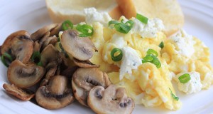 Boursin Scrambled Eggs with Mushrooms