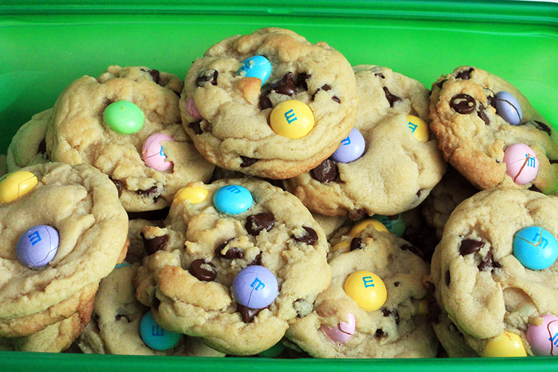 Chewy M&M Cookies