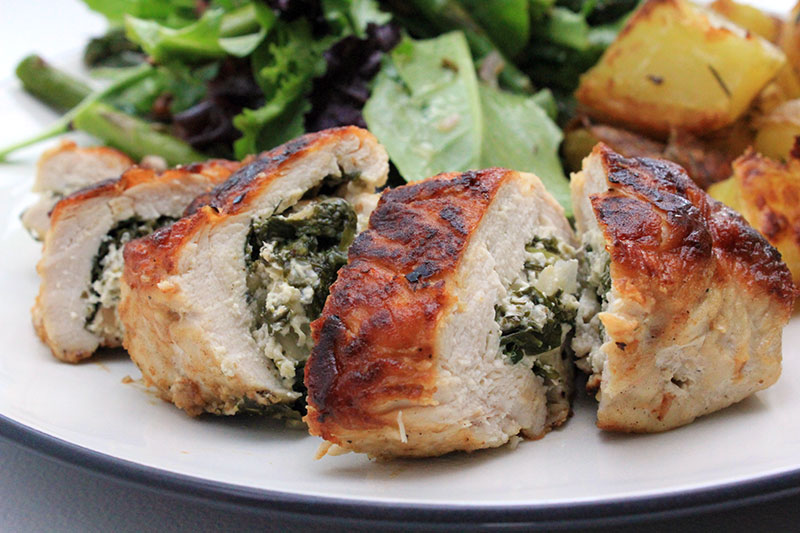 Spinach and Goat Cheese Stuffed Chicken